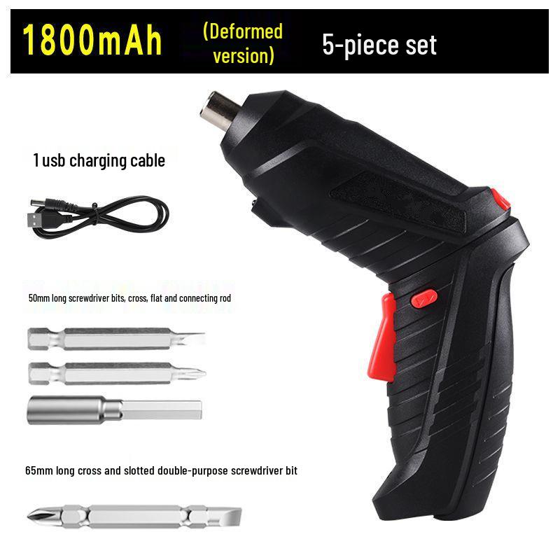 Rechargeable Multi-Functional Electric Screwdriver, Foldable Mini Hand Drill Gun Set
