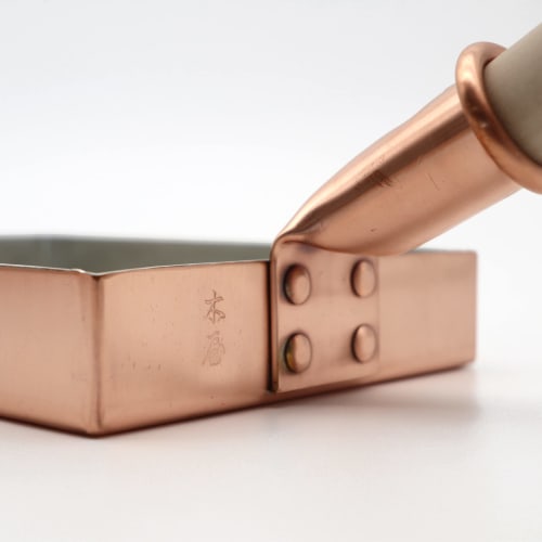 Kiya Copper Omelet Pan, 120 x 160mm, Square, Aji 051, Copper Frying Pan, Thick Omelet, Tamagoyaki (Japanese Rolled Eggs)