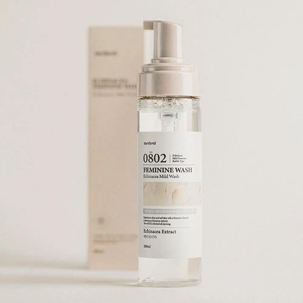 Merhent Echinacea Mildly Acidic Feminine Wash 200ml X 1 Bottle Hypoallergenic Feminine Cleanser