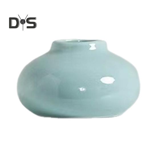 Mini-Keramikvase, einfarbig, glasierte Blumenvase, Schreibtischdekor, Miniatur-Knospenvase für kleine Hydrokulturpflanzen, Blumen, Büro, Wohnzimmer, Schlafzimmer