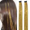 Highlights Clip Clip in Haarverlengingen Glitter Kleurrijk Feeënhaar Haar Tinsel Synthetisch Lang Steil Haar Highlights Meisjes