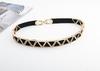 Fashion Metal Triangle Splicing Design Women Slim Waist Belt For Long Dress And Special Occasions