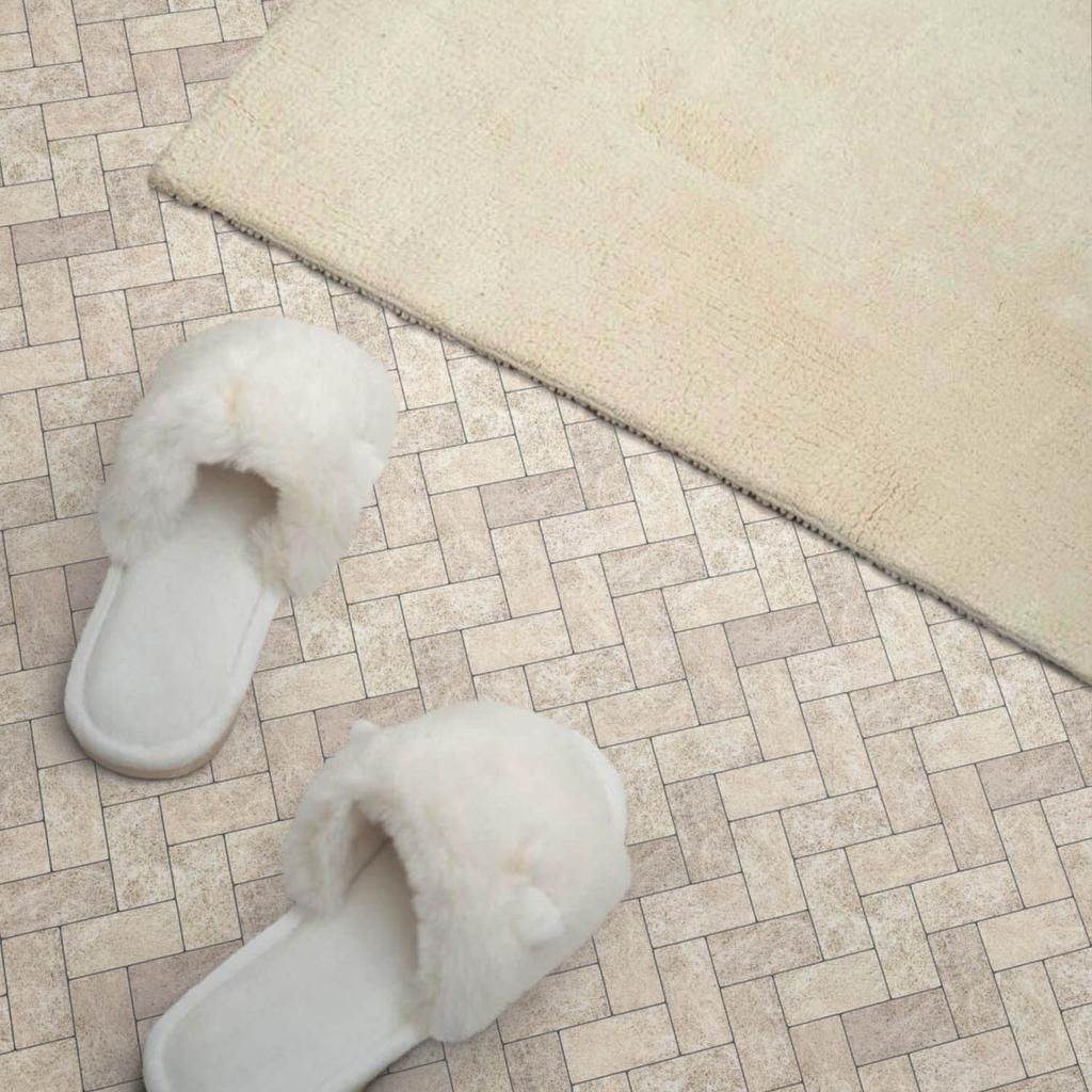 Dekoracja Winylowa Z Nadrukiem Do Montażu Bez Narzędzi Wzór W Jodełkę 20X20X20 Cm