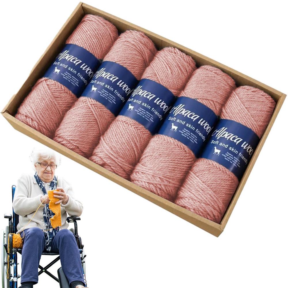 Fingering Weight Yarn Alpaca Wool Scarf Yarn Soft Scarf Thread Fingering Sock Weight Yarn Comfortable Thin Yarn For Family