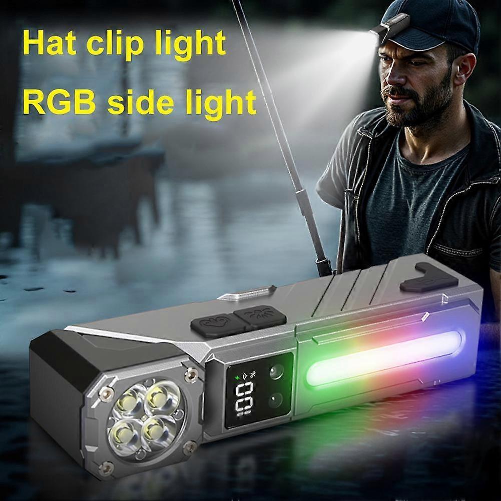 Corner-Mounted LED Light Strip with Magnetic Attachment & Work Light