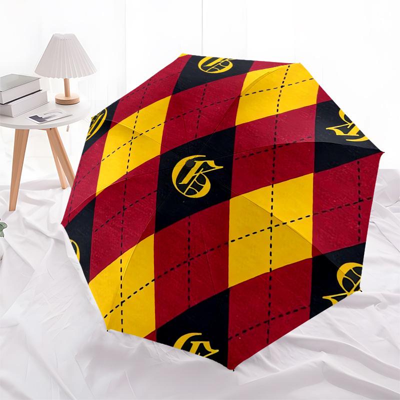 1pc Hogwarts Gryffindor House Crest Umbrella with Plastic Handle,Cartoon Pattern,Suitable for All Seasons Multi-functional Umbrella358