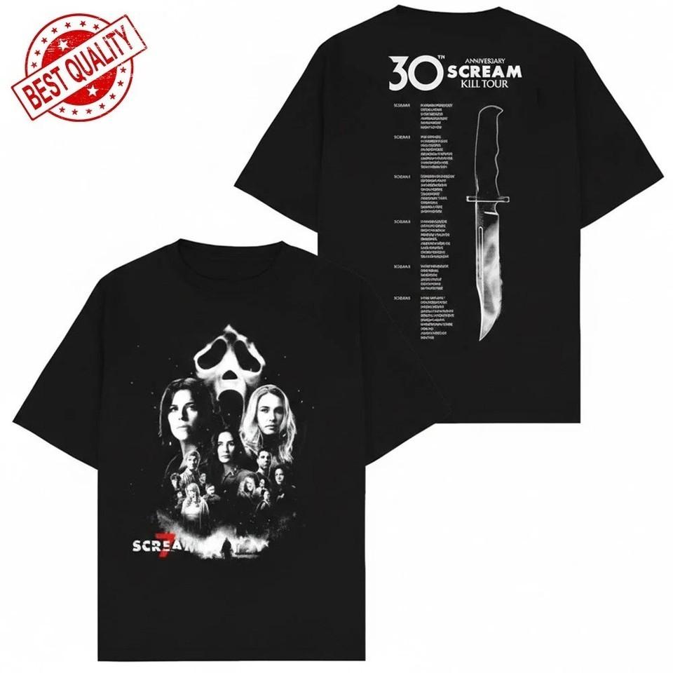 NEW Scream 7 30Th Anniversary Of Scream Kill Tour Shirt 2026 S-4XL XXXXL