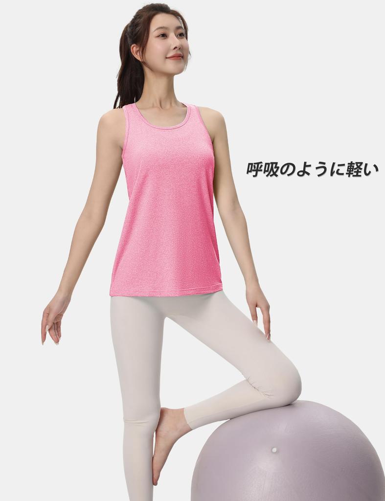 TACVASEN Yoga Tank Gym Plus Elastic 3XL Women's Top, Sweat-Absorbent, Wear, Quick-Drying, Lightweight, Breathable, Sportswear, Running, Sizes, Top,