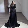 Sequin Sheer Mesh Long Sleeve Maxi Dress for Women Flowy Glitter A-line Long Dress Formal Cocktail Evening Gown
