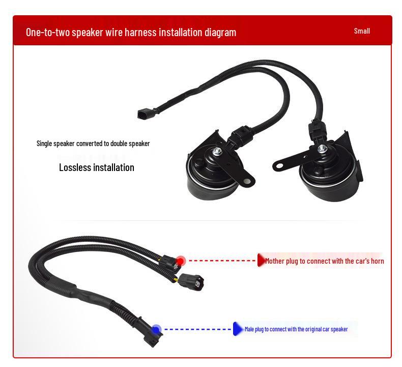 Waterproof Snail Horn for Volkswagen Polo - Easy, Non-Destructive Installation; Upgrade to Dual Horns with Original Car Horn Compatibility.