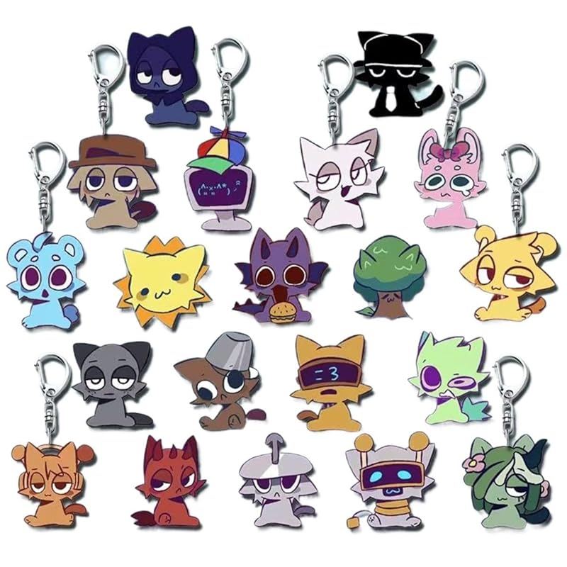 

[Briskyjp] Spranky acrylic stand key ring 20 piece set Doujin Around horror games Moe goods cute ornaments decoration cosplay accessories birthday
