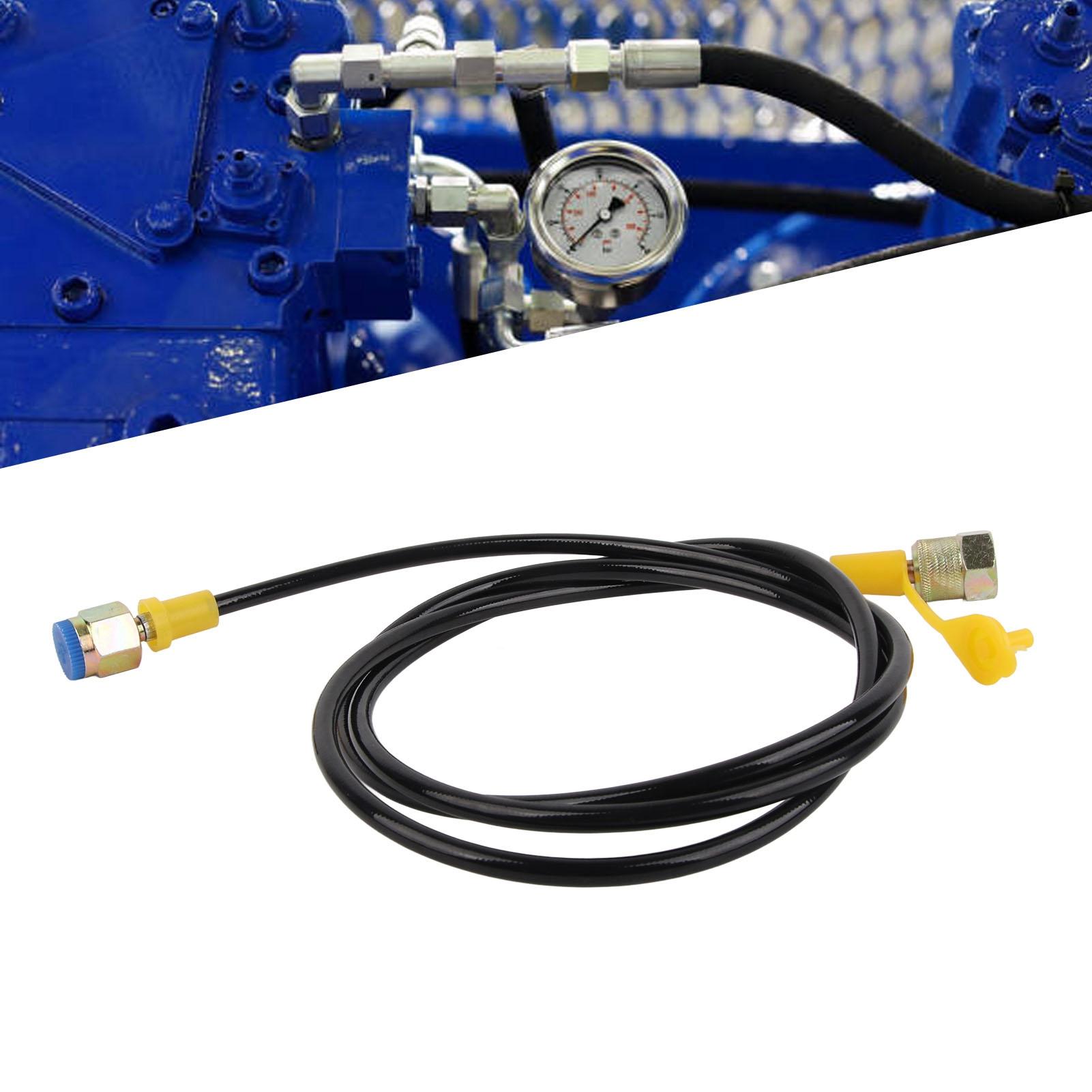 Hydraulic Test Hose 1/4BSP Hydraulic Hose Hydraulic Pressure Test Hose 1.5m/4FT M16x2‑1/4BSP Testing Coupling Point 630Bar DN3