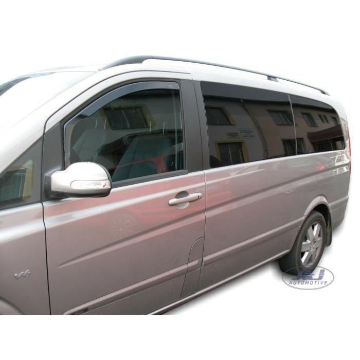Air Deflectors - J&J AUTOMOTIVE - Mercedes Vito/Viano W639 - Smoked - Reinforced Acrylic - Easy Installation