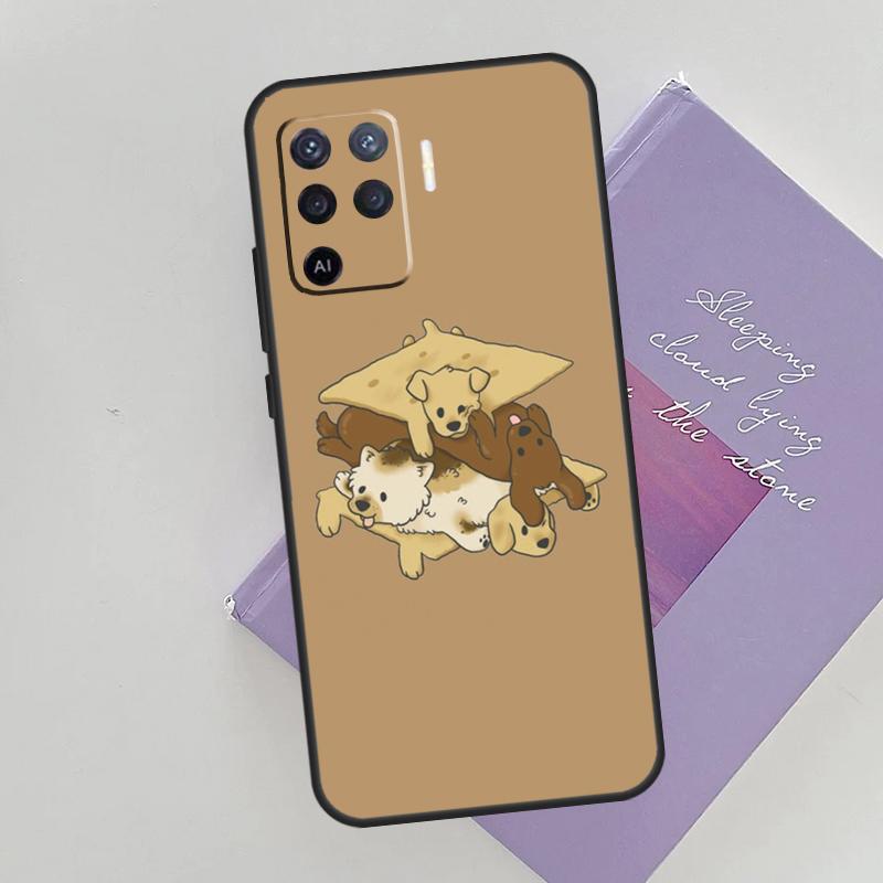 Cartoon Samoyed Dog Phone Case For Oppo A96 A76 A16 A74 A53 A54 A94 A15 A17 A52 A72 A57S A58 A78 A98 A79 Cover