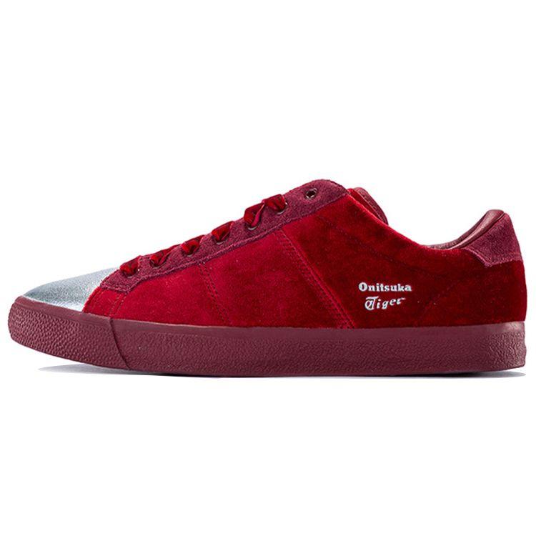 ONITSUKA TIGER Lawnship Synthetic Leather Suede Balance Lightweight Durable Low-Top Sneakers Women Sneakers Red D7F8N-2626