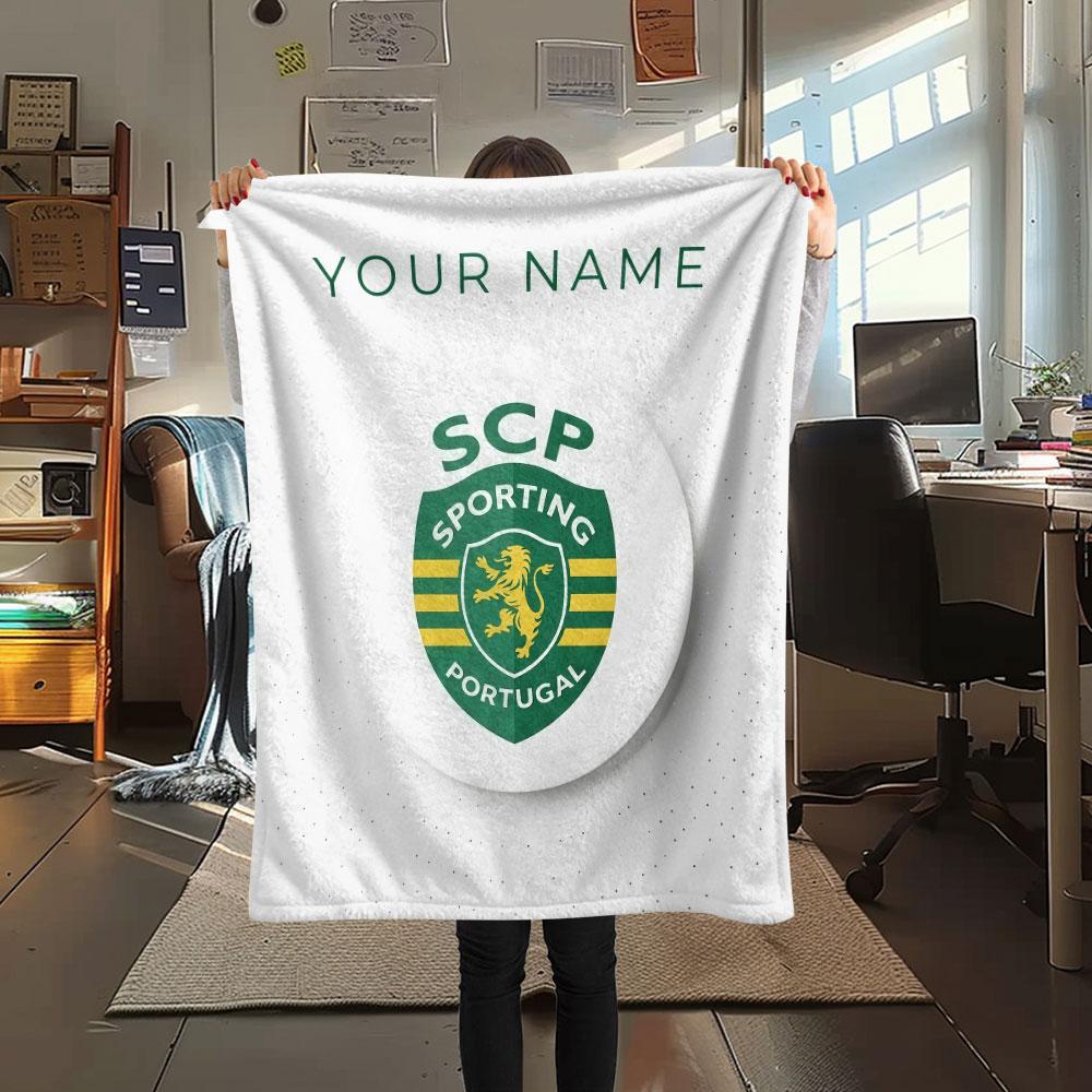 Custom Name,Sporting CP Printed Flannel Blanket, soft throw for bedroom sofa, washable, Christmas present, great gift.