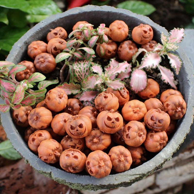 20PCS Miniature Resin Pumpkins for Decorating HalloweenParty Gifts Home Garden Decoration Craft DIY