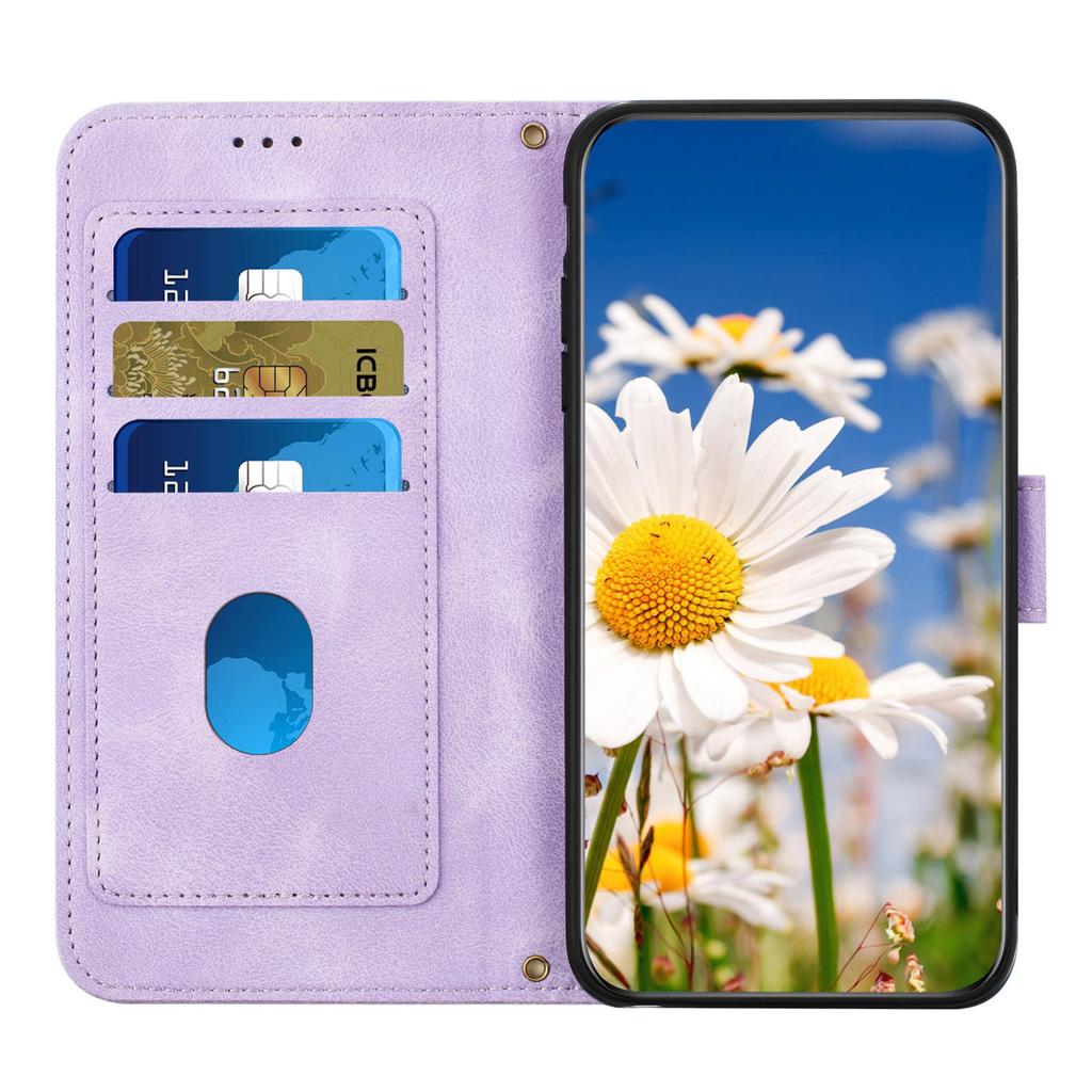 Para Xiaomi Redmi Note 13 4G Capa Estampada Flor Padrão PU Couro Carteira Capa de Telefone