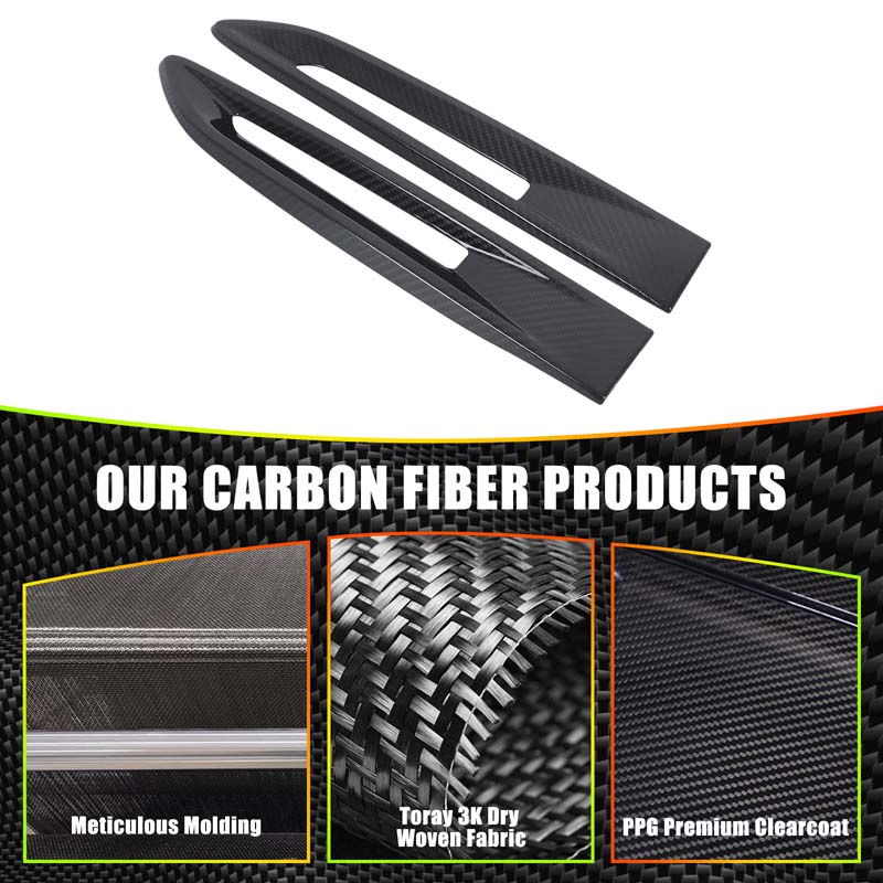 For Jaguar XF XE F-PACE Real Carbon Fiber Car Side Fender Vent Trim Cover Fender Side Air Outlet Cover Trim Car Accessories