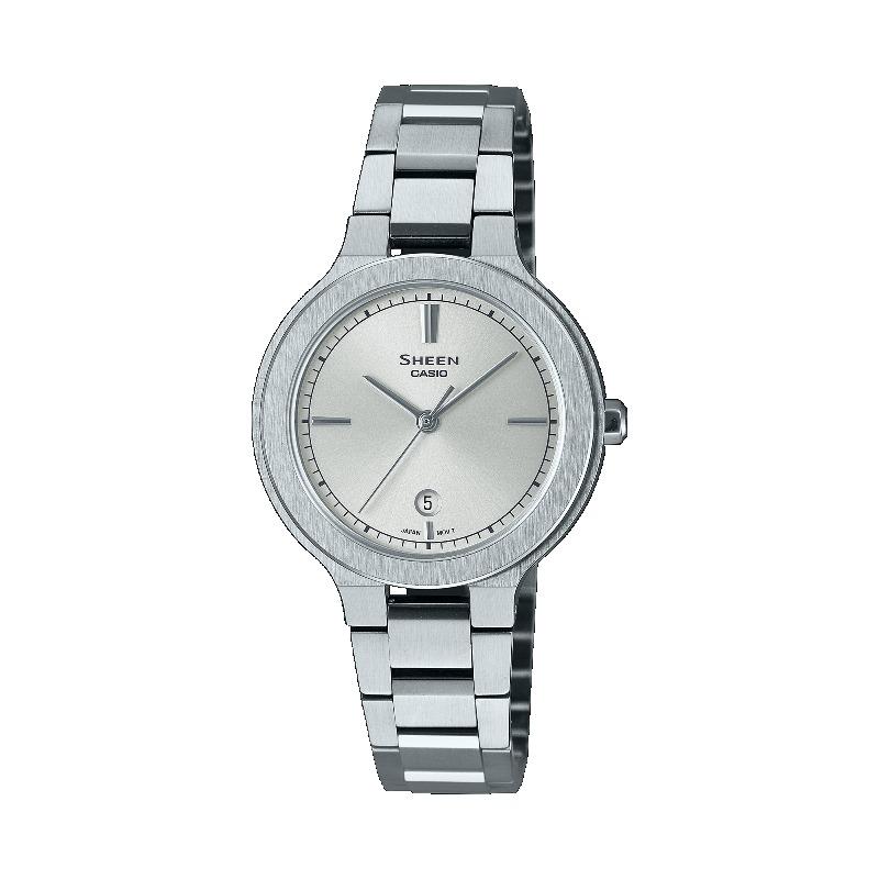 Casio Sheen Women s Stainless Steel 50M Water Resistant Analog Quartz Watch SHE-4559D-7A белый