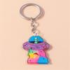 Creative Acrylic UFO Keychain Modern Key Ring Accessory Perfect Gift For Sci Fi Fans And Space Enthusiasts