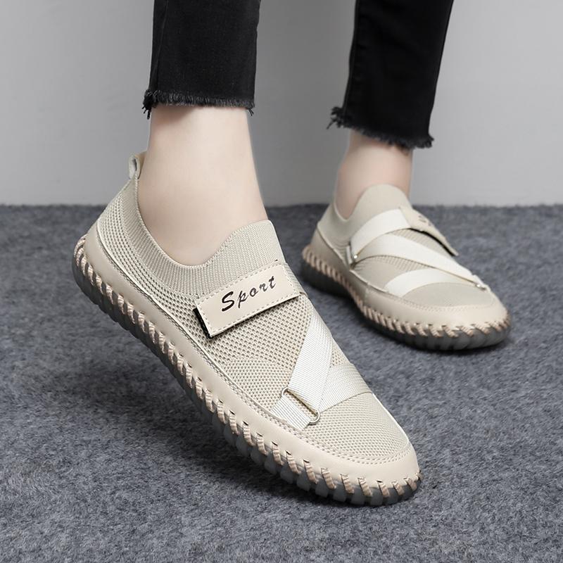 Women Hiking Shoes Driving Shoes Slip on Moccasins Beige Yellow Blue Casual Plus Size Outdoor Shoes