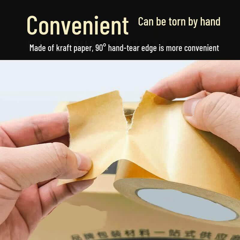 Hand-Tearable Yellow Kraft Paper Tape