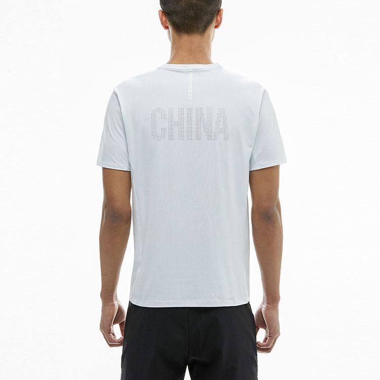 Anta Logo Print Round Neck T-Shirt Men Tops White 152150103-1