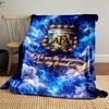 AFA Logo Blue Lightning Set Designed Flannel Blanket for Bedroom, Living Room, Sofa, and Nap