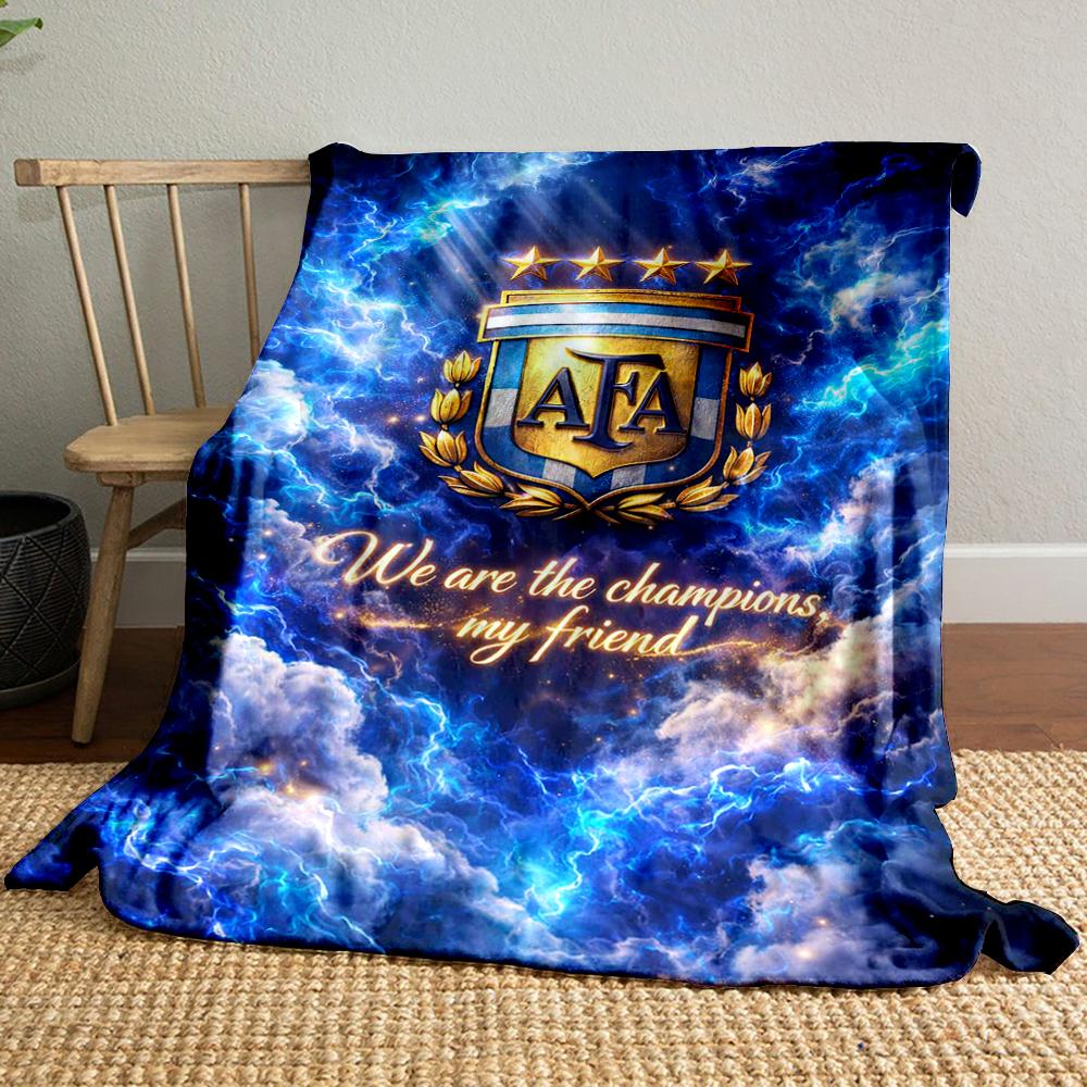 AFA Logo Blue Lightning Set Designed Flannel Blanket for Bedroom, Living Room, Sofa, and Nap
