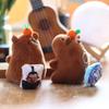Capybara Aobing Plush Toy Keychain With Wagging Tail Soft Pp Cotton Bag Decor