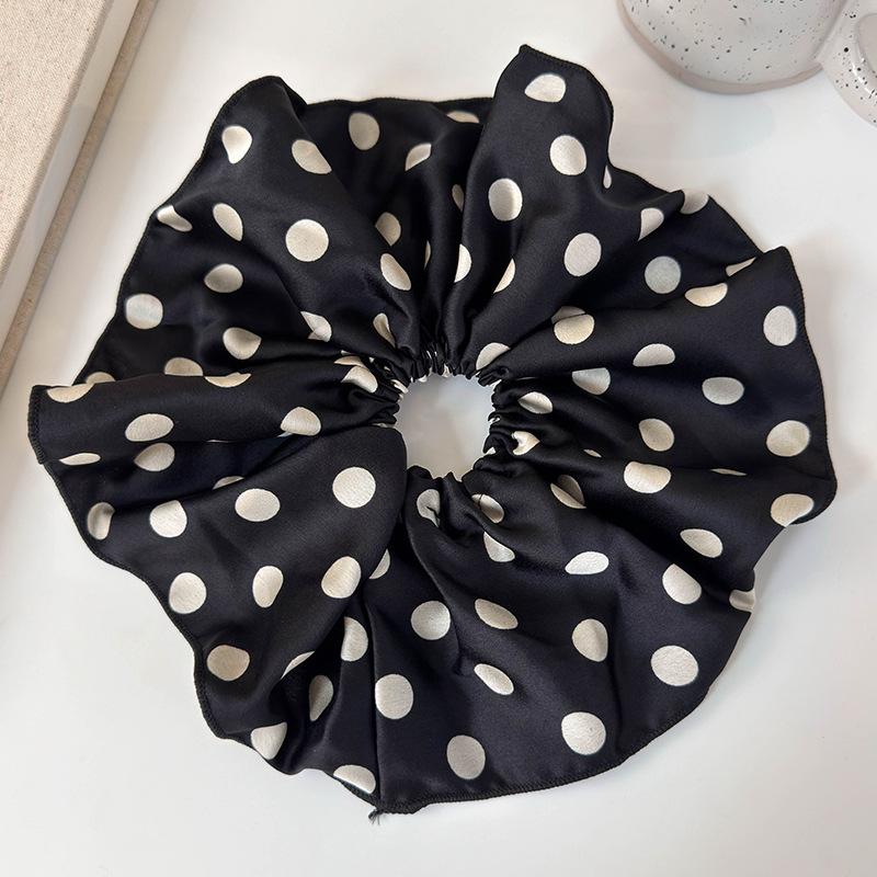 

Ретро Плиссированный Сатин Горошек Большие Резинки для Волос Повязки на Голову Женская Мода Темперамент Веревка для Волос Резинка для Волос Женская Резинка