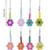 Colorful Bead Flower Pendant Phone Charm Hangings Rope Sweet Phone Chain Strap Bag Decoration Lanyard Keychain Accessory
