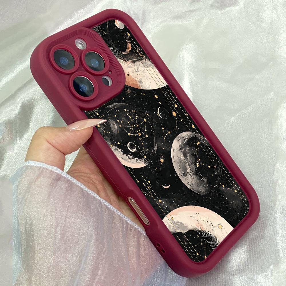 JT22 Astrological for Zodiac Signs Realme 14 15 Huawei P40 Honor 70 90 Infinix Tecno Itel Motorola Google All Model Angel Eyes Soft TPU Phone Case