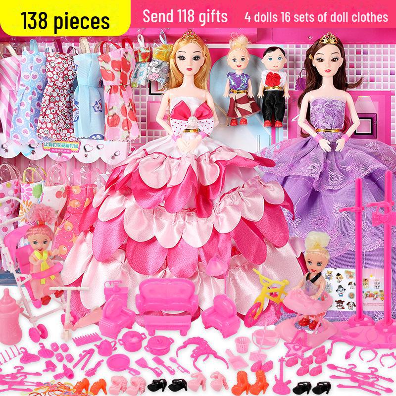 

Подарочный набор для детей: кукла Барби и папа, 30 см, принцесса, нарядная Barbie Doll Gift Box