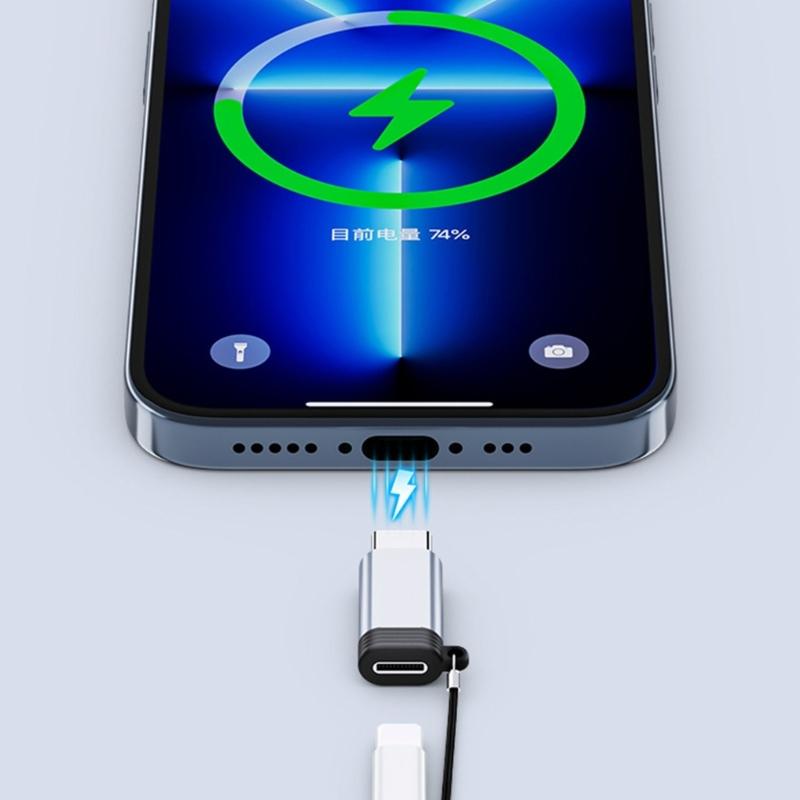 8Pin Female to USB C Male Converters for Phone 15/16 Plus and Pad Featuring Fast Speed Charging