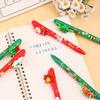 36Pcs Santa Claus Christmas Series Resin Patch Erasable Press Pen Cartoon Side Press Press Gel Pen Gift Pen 0.5mm Student Prize Gift Writing Tools Hol