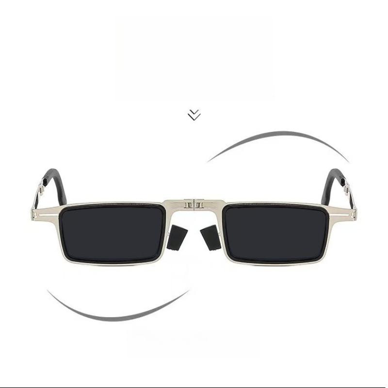 Foldable Portable UV-Protective Reading Glasses Stylish Retro Ultra-Lightweight Metal-Frame Presbyopia Eyewear 0 To +4.0