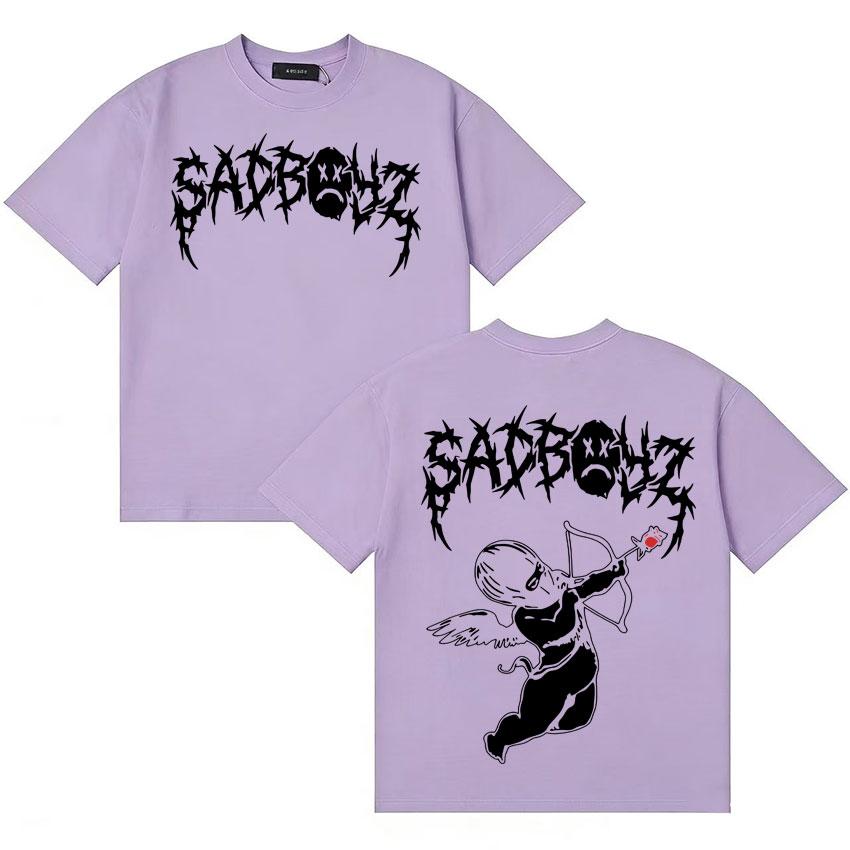 Rapper Junior H Sad Boyz Ya No Quiero Nada T Shirt Unisex Women Fashion Short Sleeve Double Sided Print Pop Oversized Tee Teenagers