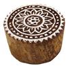 Floral Stamp Block Print Hand Carved Printing Block Brown Wooden Textile