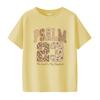 Fashionable Retro PSALM Printed Pattern Tshirt Short Sleeved Round Neck Casual Versatile Womens Tshirt