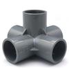 Raccordi per Tubi in PVC Grigio Solido Fai da Te Gomito Dritto Gomito a T Uguale Connettori Giunto in Plastica Tubo Accoppiatore Adattatore 3/4/5/6 Vie