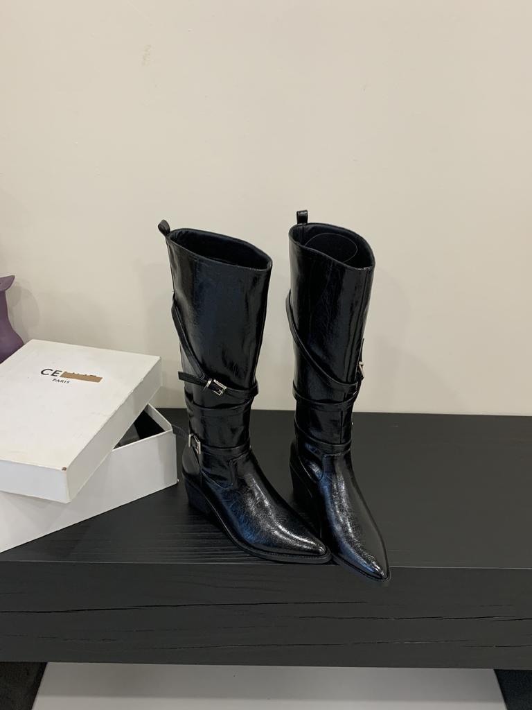 Khaki Tall Boots Autumn Button Boots Women's 2025 New Thin and Tall Small Spice Girls Short Boots