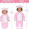 18 Inch Doll Winter Clothes Soft Fleece Cartoon Costume For Girl Dolls Simple Dressing Kids Play Fabric