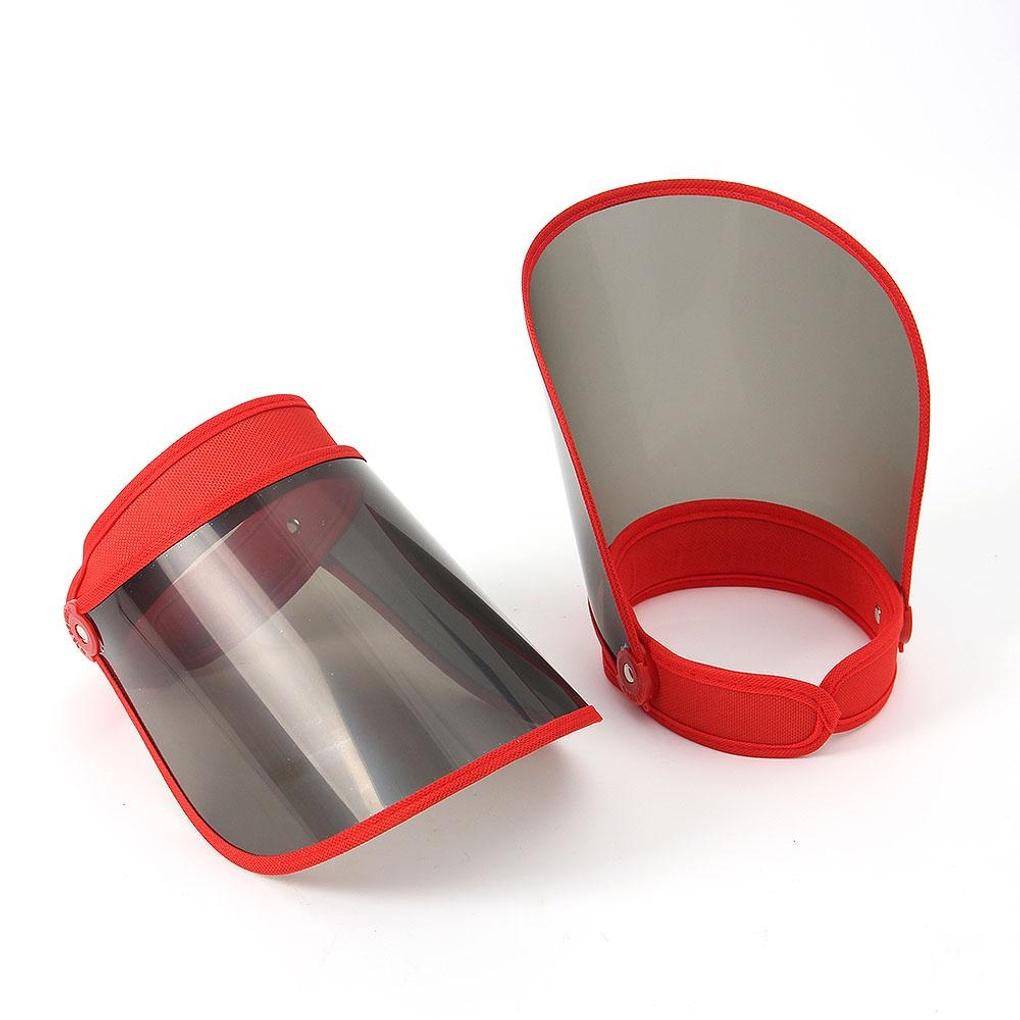 UV Protection Sun Cap 2-piece Set (red) Sun Protection Hat