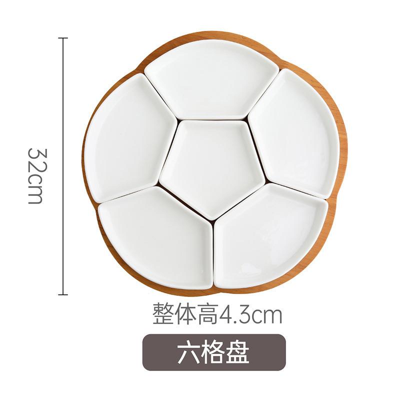 Ceramic Snack Platter Fruit Plate Dried Fruit Plate Snack Plates Candy Bowl Dessert Plates Dim Sum Dish Refreshments Tray