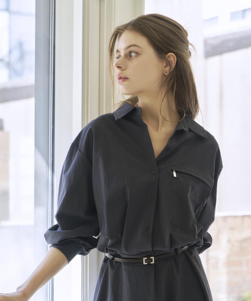 Eima Seine Pocket Dress_3Color_Charcoal