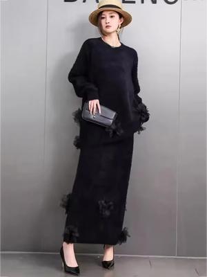 Ensemble de robe en tricot à fleurs en vrac GMM1293