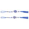 5Pcs Evil Eye Pendant Coloured Glaze Blue Tassel Exquisite Design Good Luck Evil Eye Decor for Room 