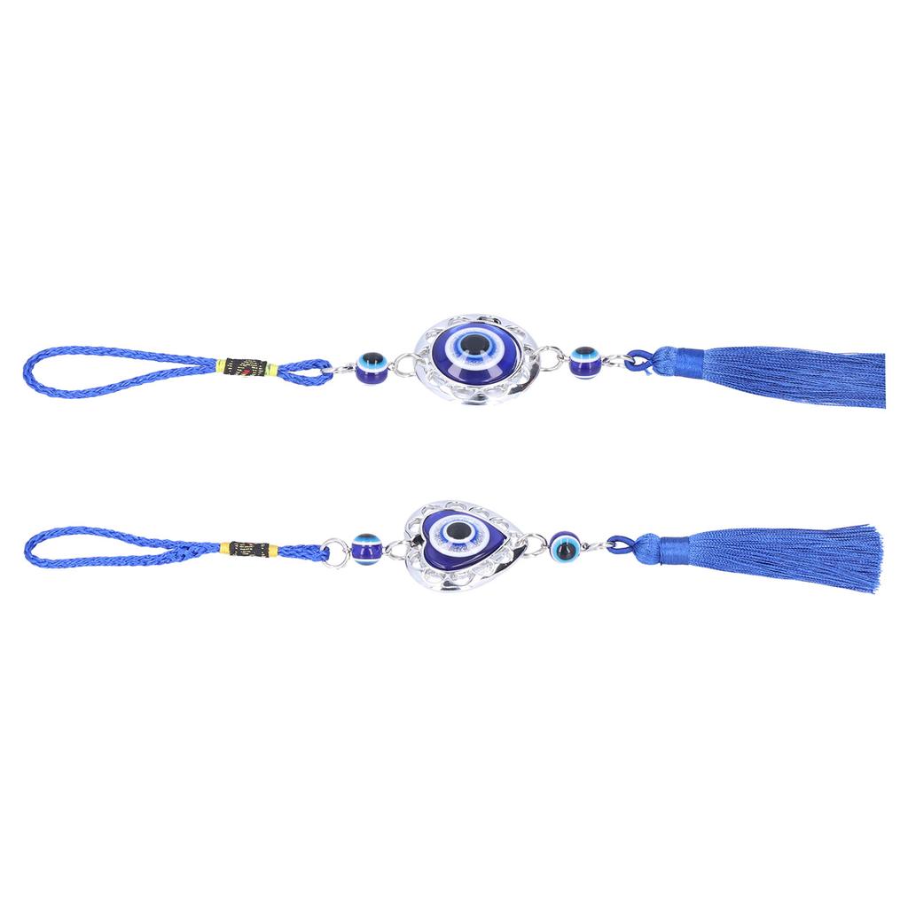 5Pcs Evil Eye Pendant Coloured Glaze Blue Tassel Exquisite Design Good Luck Evil Eye Decor for Room 